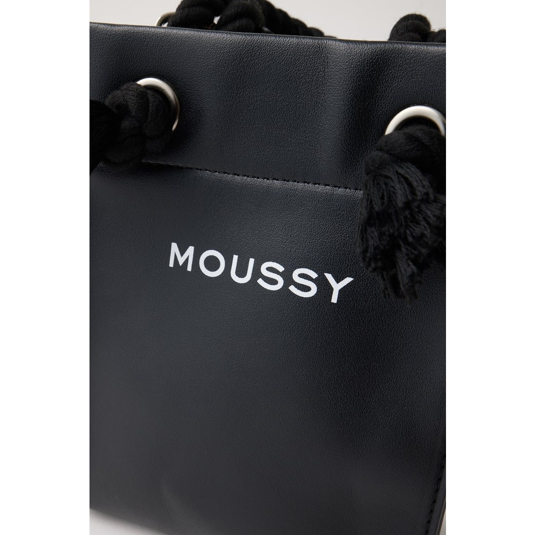 MOUSSY SOUVENIR FAKE LEATHER ミニバッグ BLK -靴＆ファッション通販 