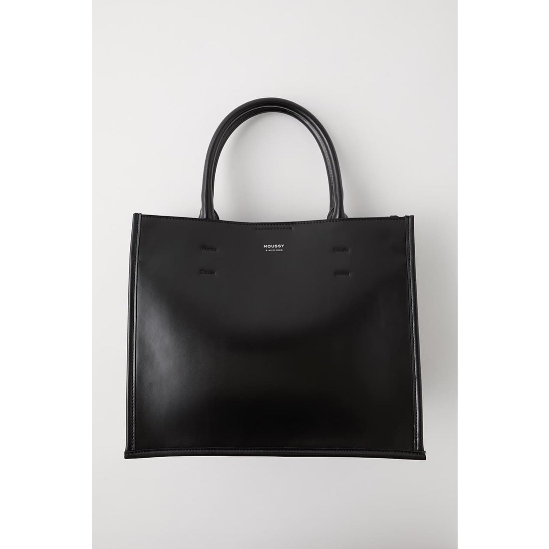 MOUSSY マウジー moussy PIPING BOX TOTE BAG （ブラック） -靴 