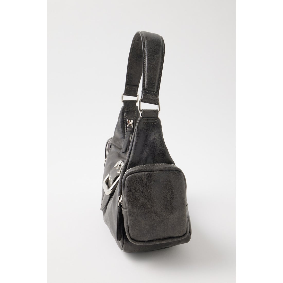 MOUSSY SIDE POCKET HOBO バッグ L/BLK1 -ファッション通販 FASHION WALKER