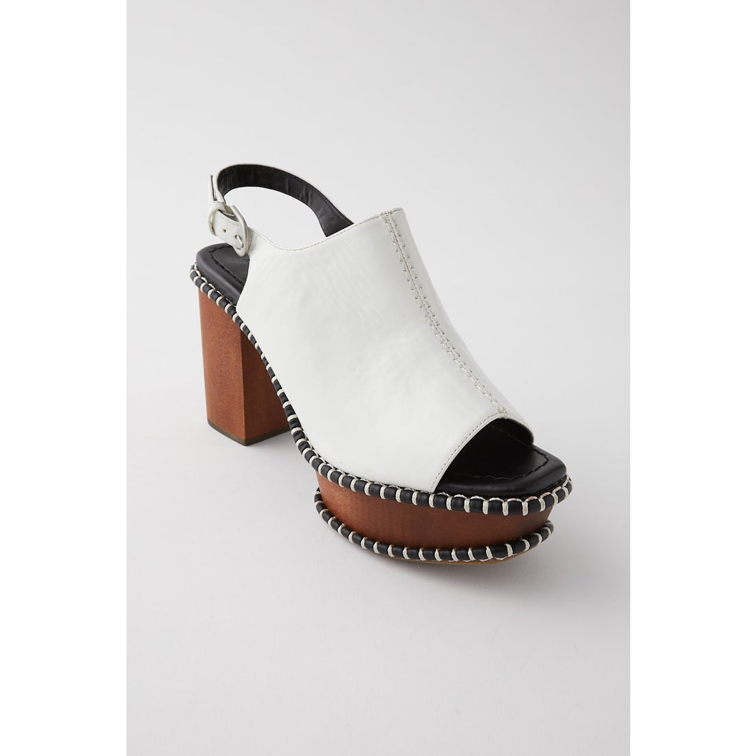 MOUSSY マウジー moussy WOODEN SOLE SABOT （ホワイト） -ファッション通販 FASHION WALKER