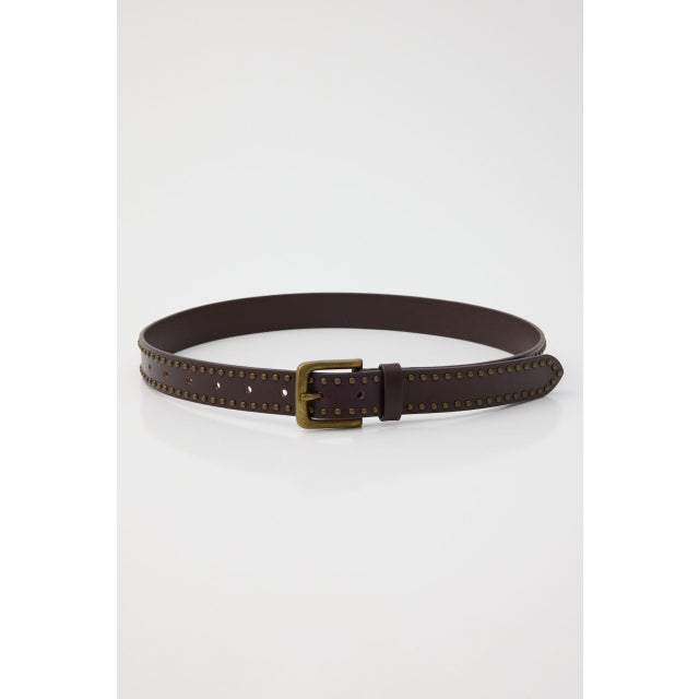 SMALL STUDS LEATHER ベルト BRN