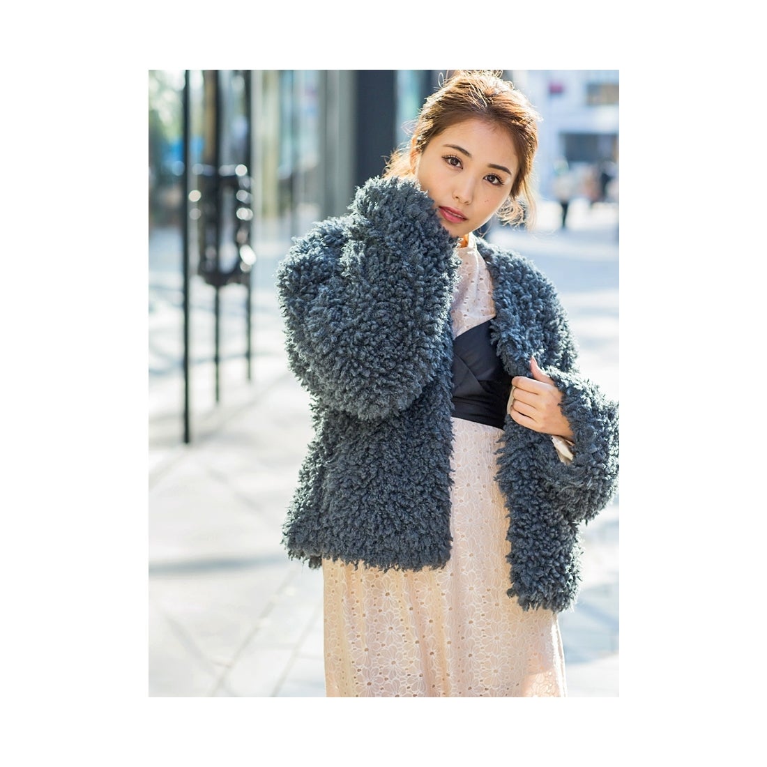 レディース MOUSSY 合成ファーコート