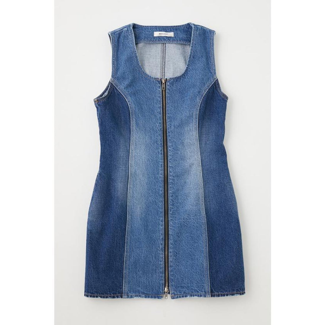 マウジー MOUSSY ZIP UP DENIM ミニドレス （BLU） - ファッション通販 