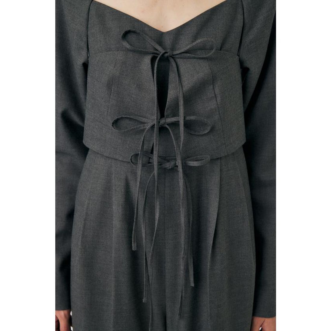 MOUSSY マウジー LAYERED オールインワン ブラック 黒 リボン 【公式通販】