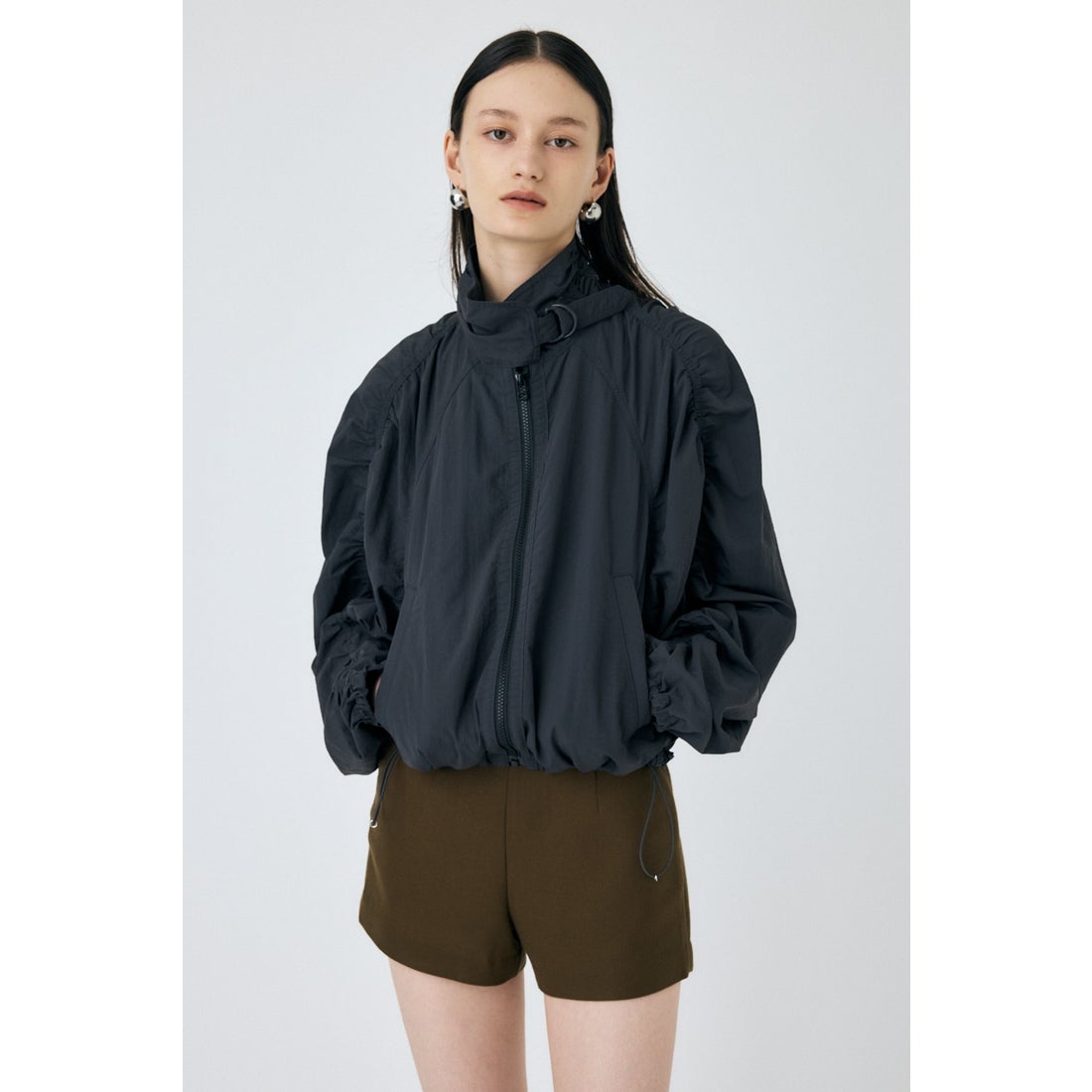 MOUSSY GATHER BALLOON ジャケット L/BLK1 -靴＆ファッション通販 