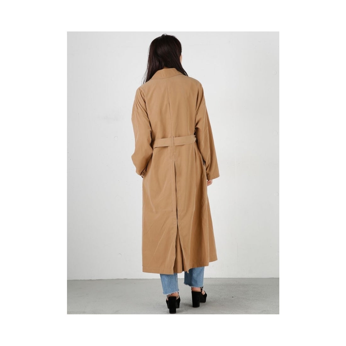 MOUSSY moussy ガウントレンチジャケットコート ライトカーキ 
