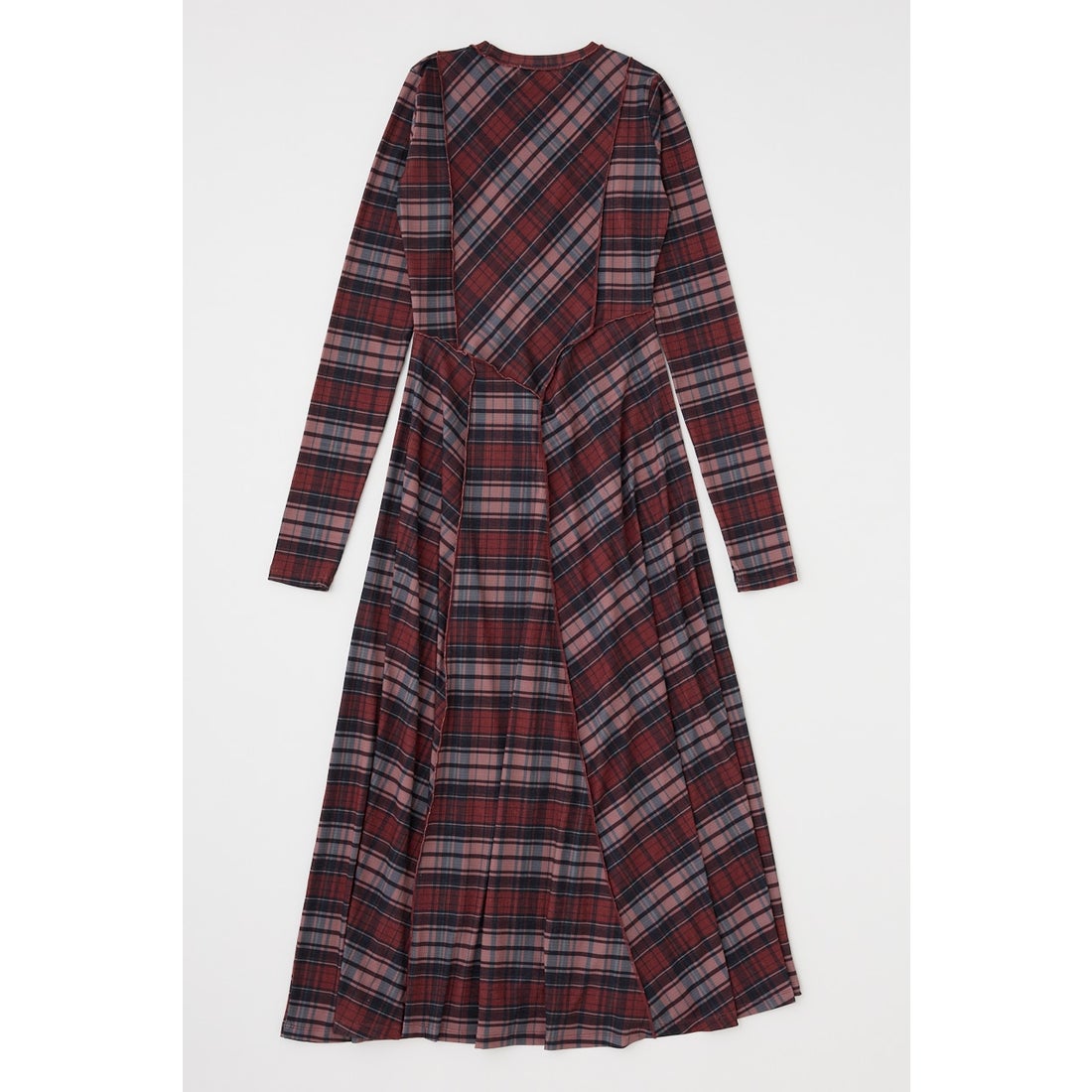 MOUSSY ASYMMETRY チェックドレス RED -ファッション通販 FASHION WALKER