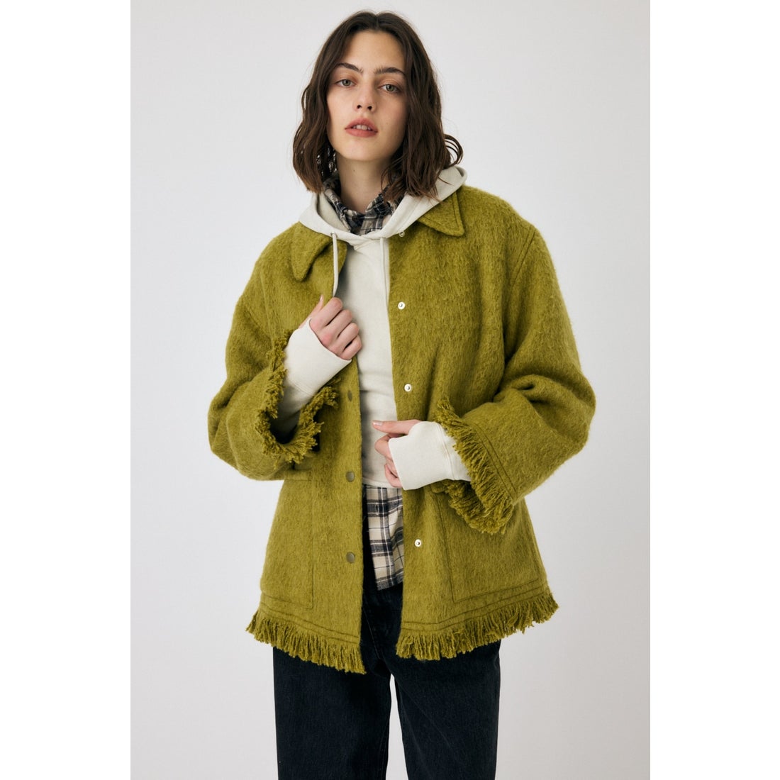 マウジー MOUSSY MIX シャツジャケット （KHA） - ファッション通販 d