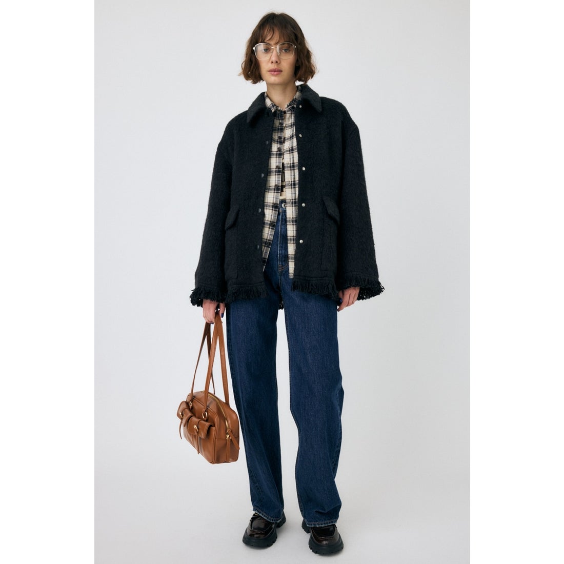 MOUSSY MIX シャツジャケット C.GRY -靴＆ファッション通販 ロコンド 