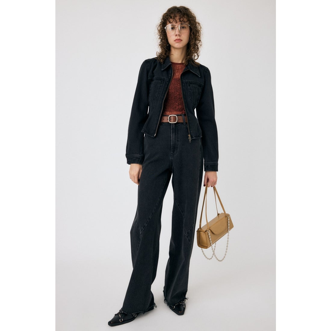 MOUSSY WAIST TUCK デニムシャツ D/BLU3 -靴＆ファッション通販 