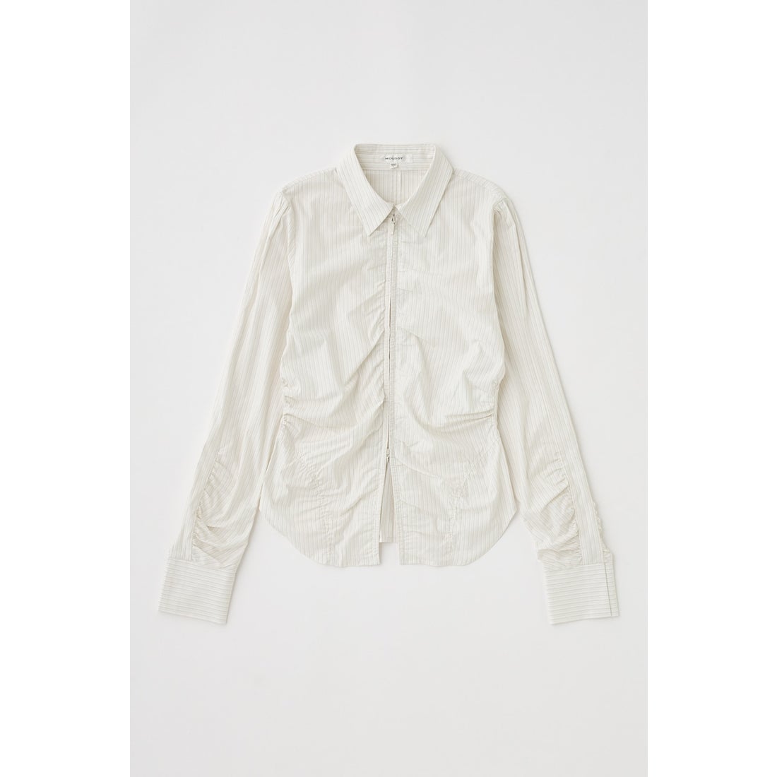 MOUSSY ZIP UP WAIST SHAPE シャツ 柄BEG5 -靴＆ファッション通販 