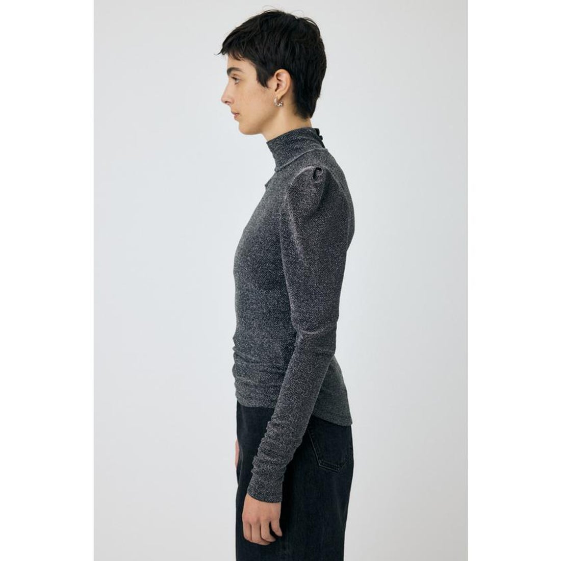 マウジー MOUSSY POINT SHOULDER グリッタートップス （SLV 