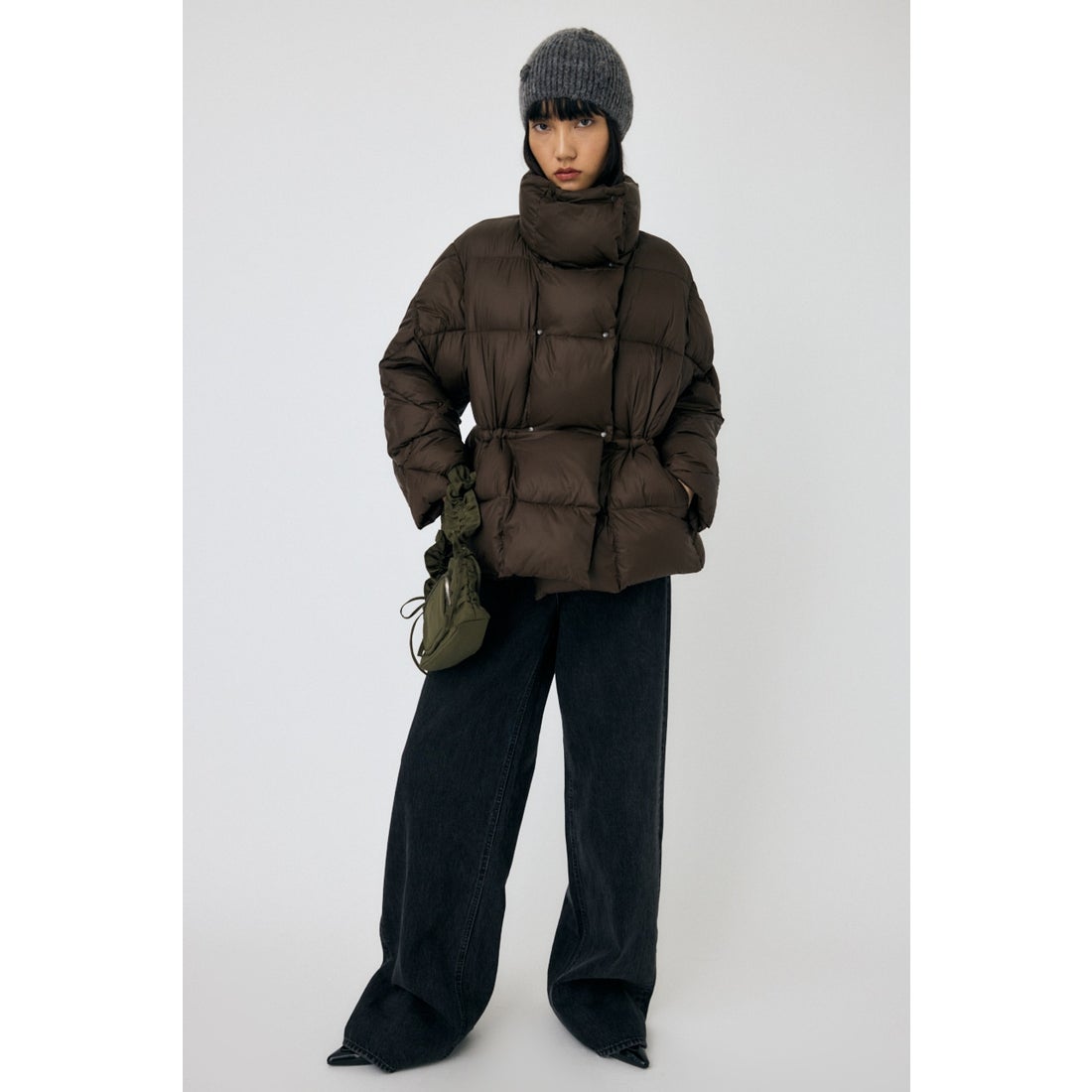 MOUSSY SQUARE PADDED ジャケット D/BRN3 -ファッション通販 FASHION 
