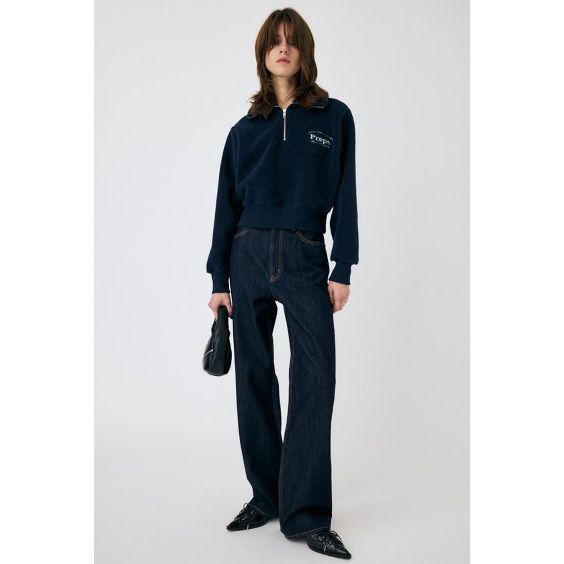 マウジー MOUSSY HALF ZIP BOA プルオーバー （D/RED3 