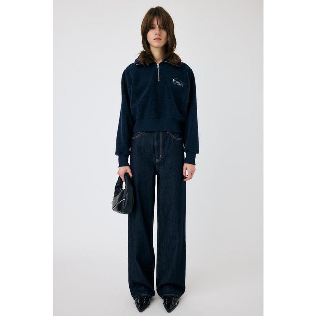 マウジー MOUSSY HALF ZIP BOA プルオーバー （D/RED3 