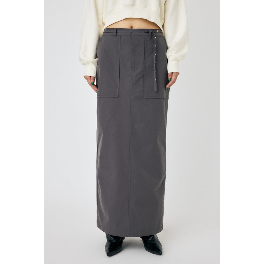 マウジー MOUSSY STRETCH マキシスカート （GRY） - ファッション通販