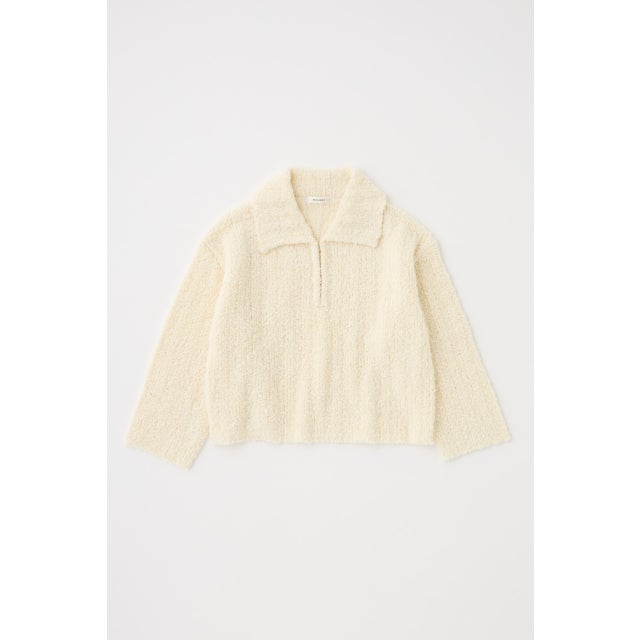 OPEN COLLAR ニット O/WHT1