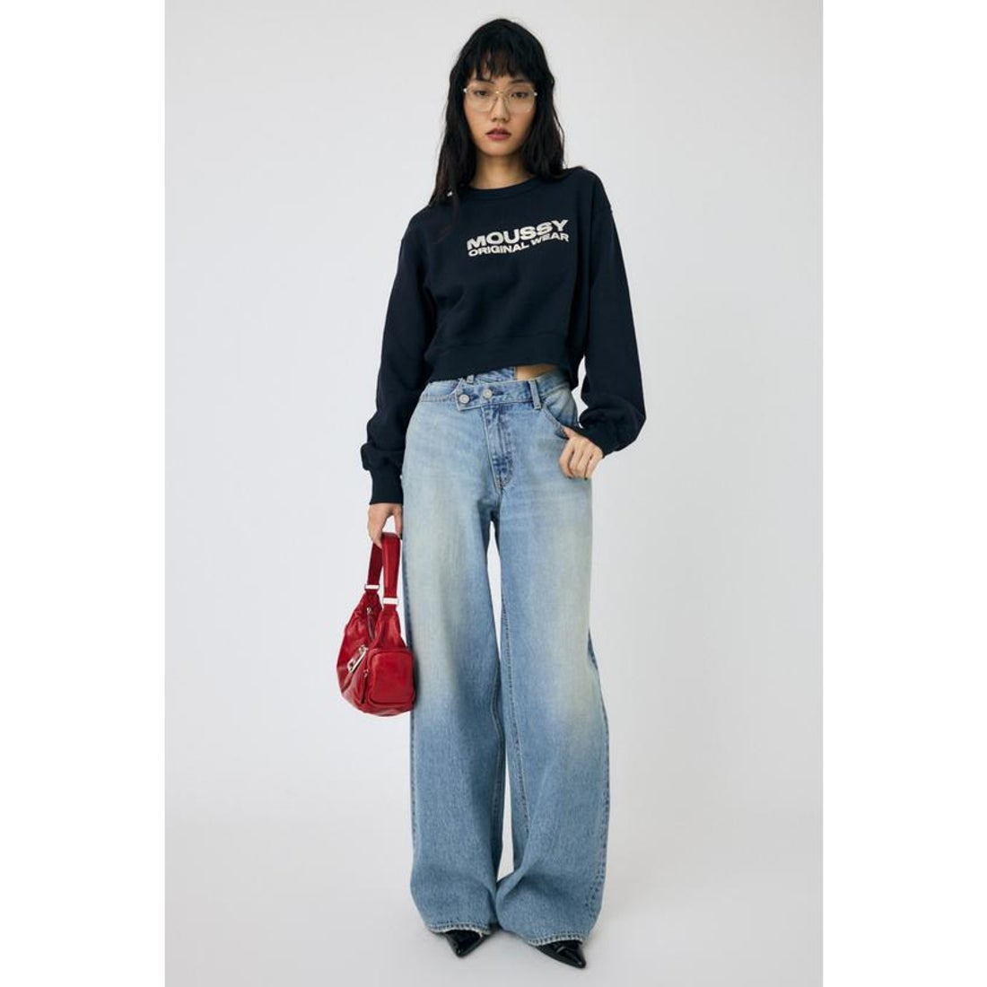 マウジー MOUSSY RHINESTONE MOUSSY プルオーバー （O/WHT1 