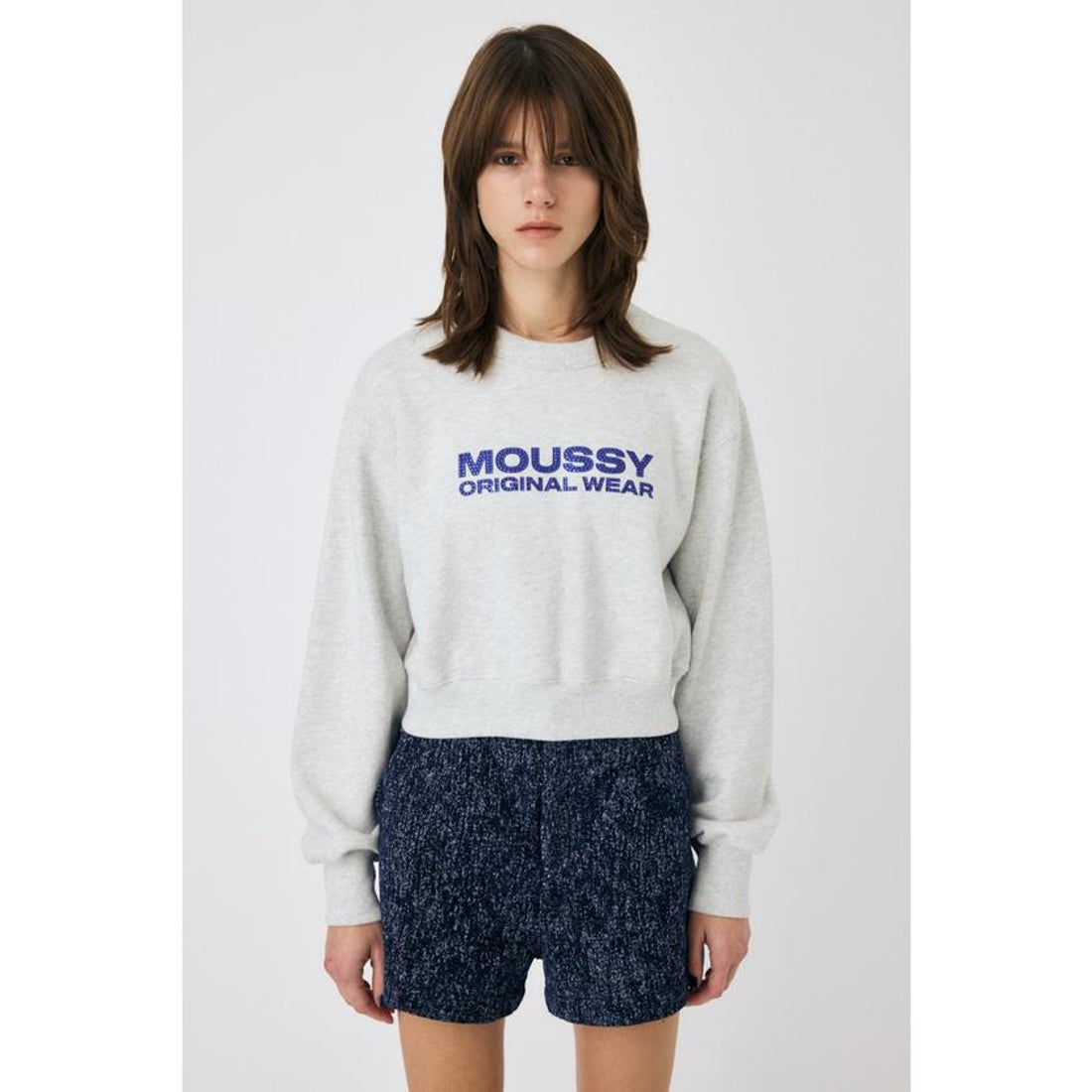 マウジー MOUSSY RHINESTONE MOUSSY プルオーバー （O/WHT1 