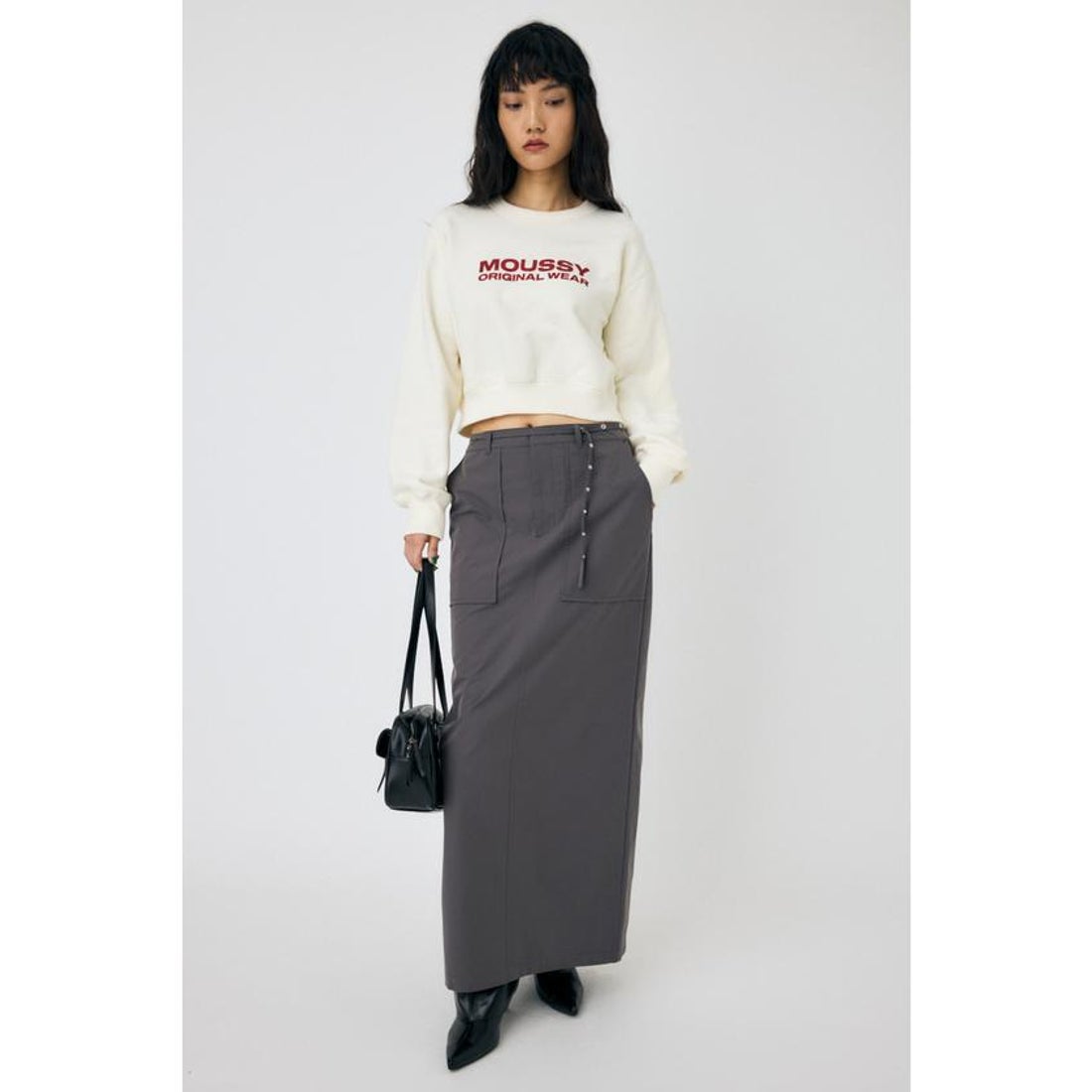 マウジー MOUSSY RHINESTONE MOUSSY プルオーバー （O/WHT1 