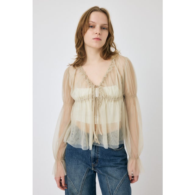 TULLE LAYERED トップス BEG