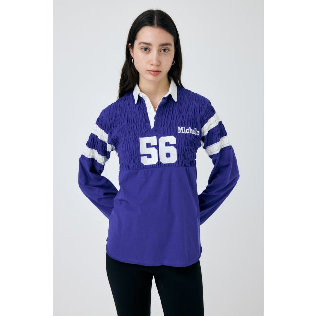 SHIRRING RUGBY シャツ BLU