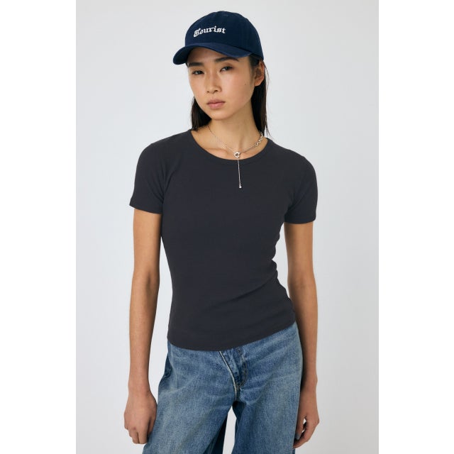 BASIC RIB TEE L/BLK1