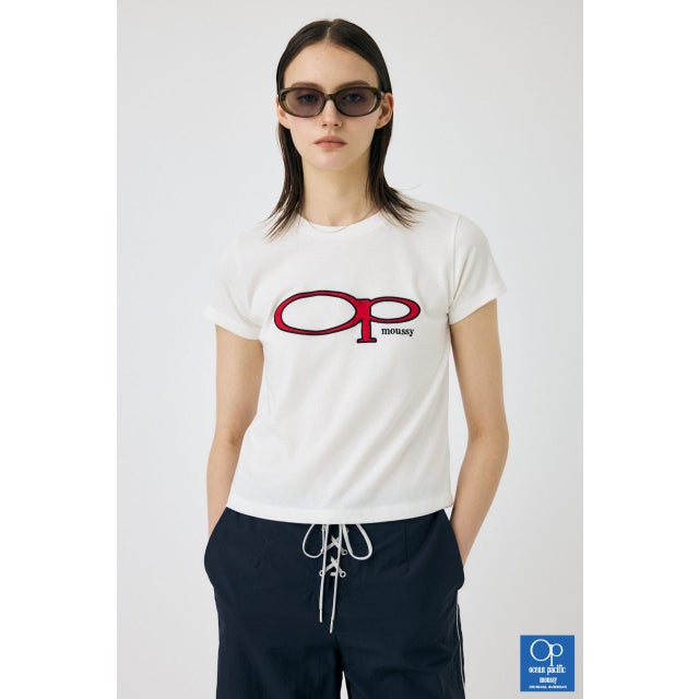 OP OVAL マーク TEE O/WHT1