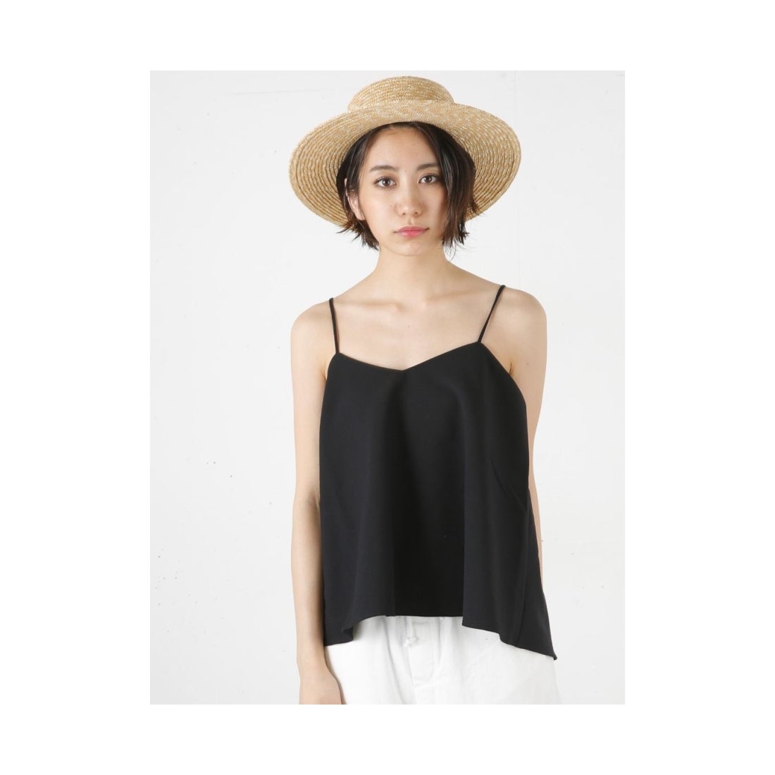 MOUSSY moussy フレアキャミソール ブラック -靴＆ファッション通販 