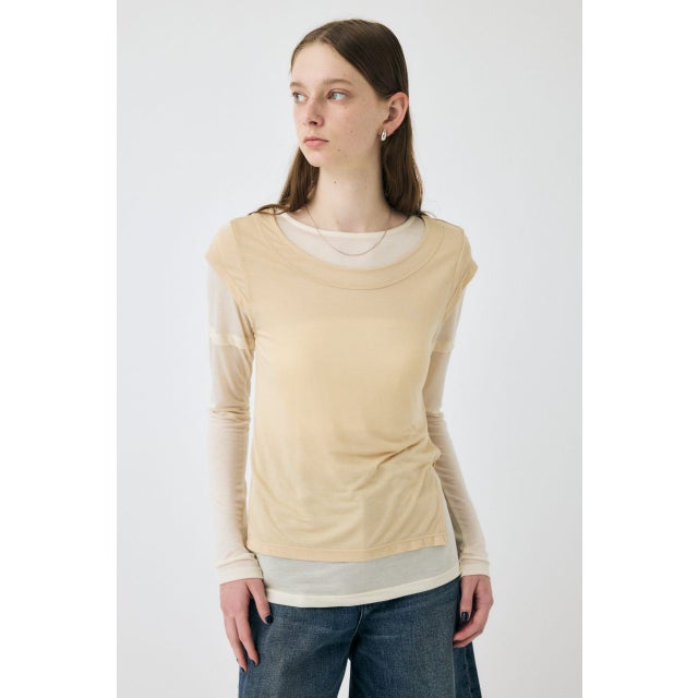PALETTE LAYER TEE O/WHT1