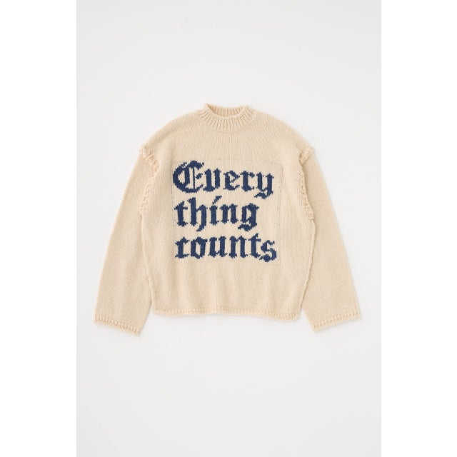 KNITTED WORDS セーター O/WHT1