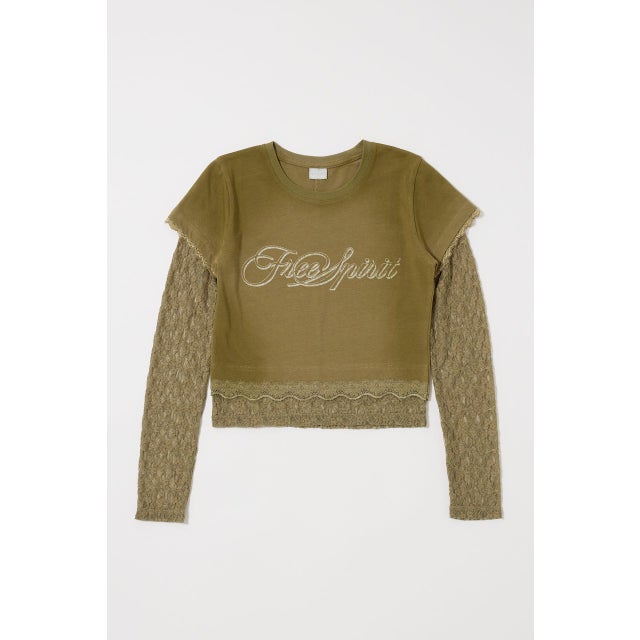 LACE LAYER TEE KHA