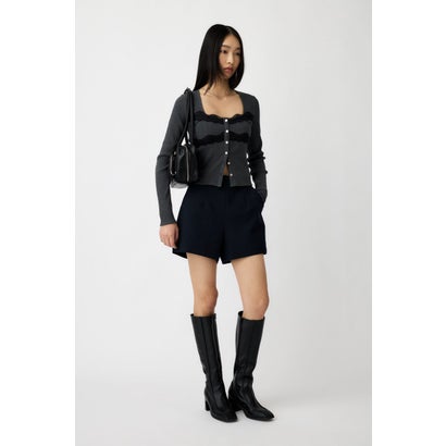 FRONT BUTTON LACY ロングスリーブトップス T.GRY｜詳細画像