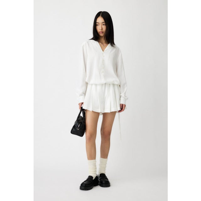 PLEATED SHIRT MINI ドレス WHT