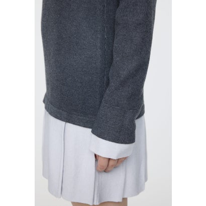LAYERED KNIT ミニドレス C.GRY｜詳細画像