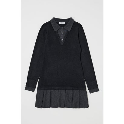 LAYERED KNIT ミニドレス C.GRY｜詳細画像