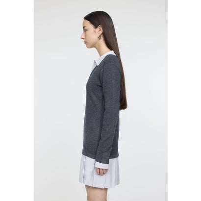 LAYERED KNIT ミニドレス C.GRY｜詳細画像