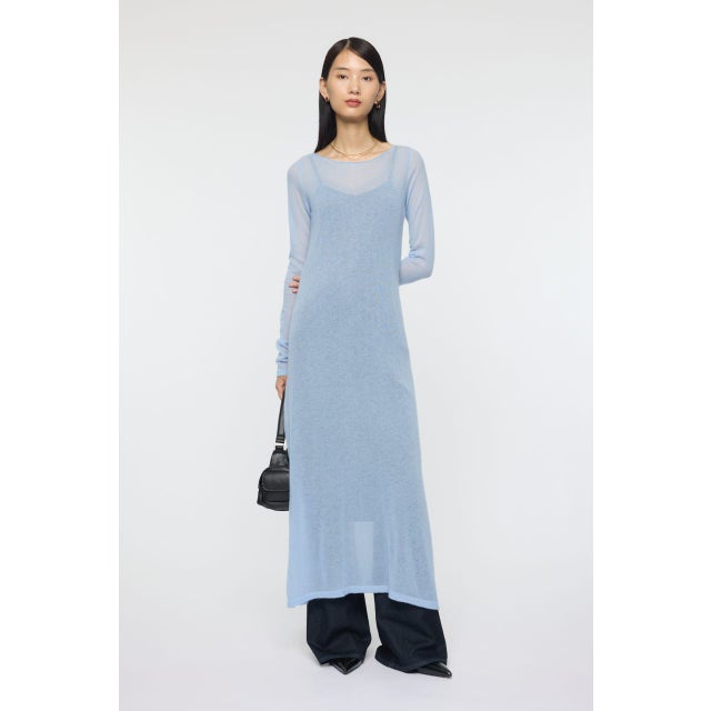 SHEER KNIT ドレス L/BLU1
