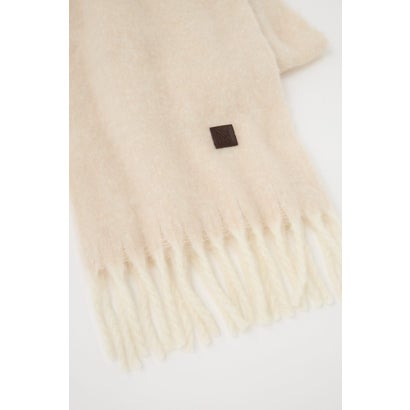 FLUFFY KNIT スカーフ 柄RED5｜詳細画像