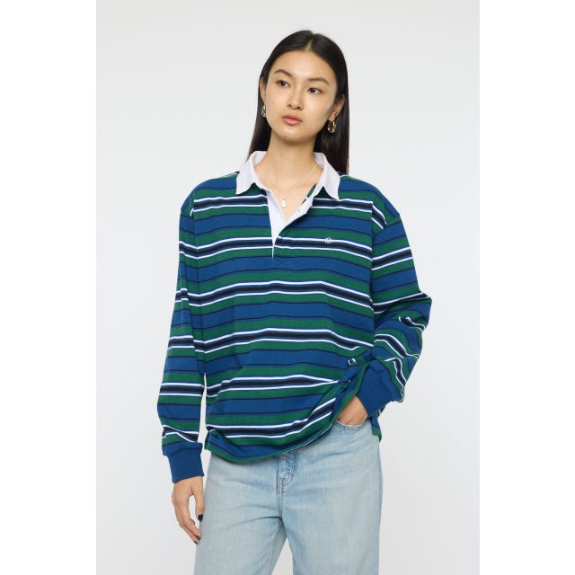 OVER POLO L/S シャツ 柄NVY5