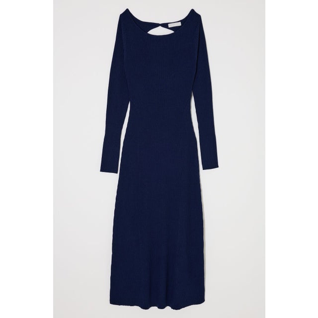 BACK OPEN LONG ドレス NVY