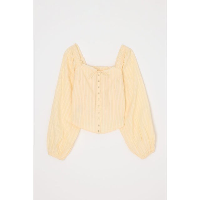 LACE TRIMMED CORSET ブラウス L/YEL1
