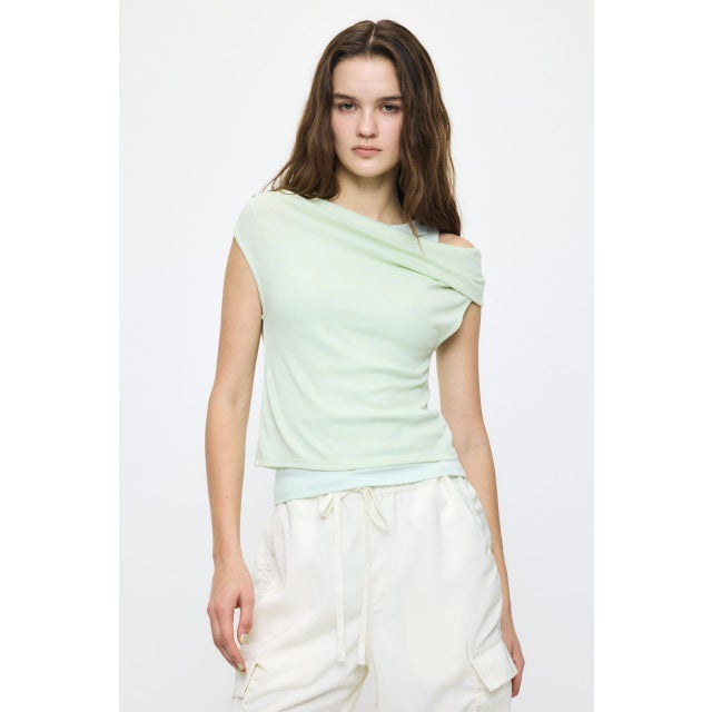 LAYERED OFF SHOULDER トップス MINT