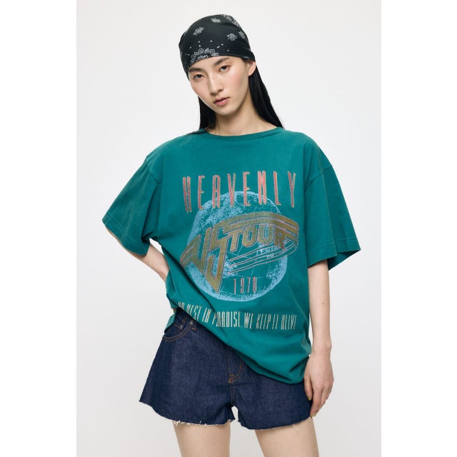 FADED GRAPHIC LOOSE ティ GRN