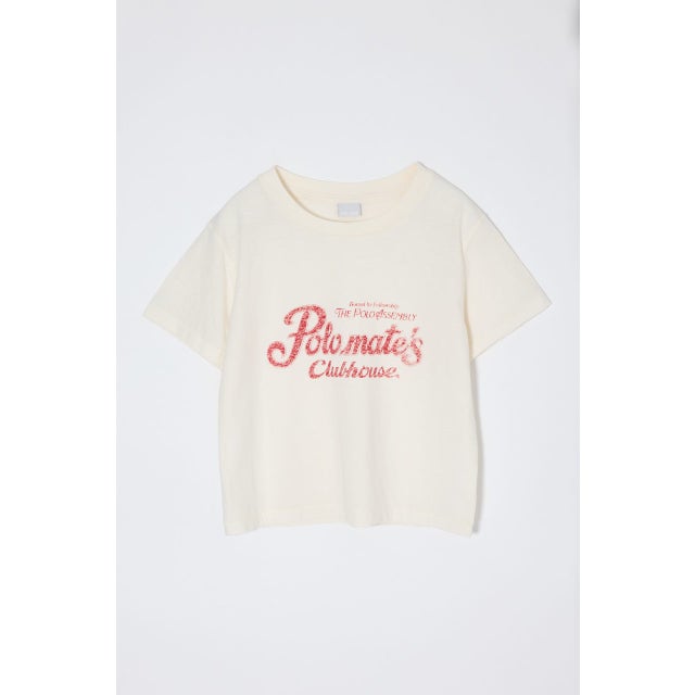 NOSTALGIC LETTERED TEE O/WHT1