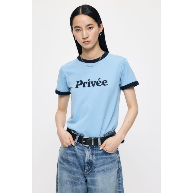 PRIVEE RINGER Tシャツ BLU