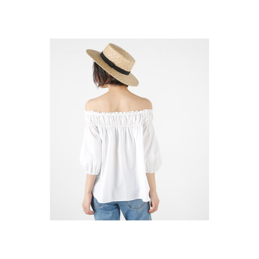 MOUSSY moussy ボリュームオフショルダートップス ホワイト 