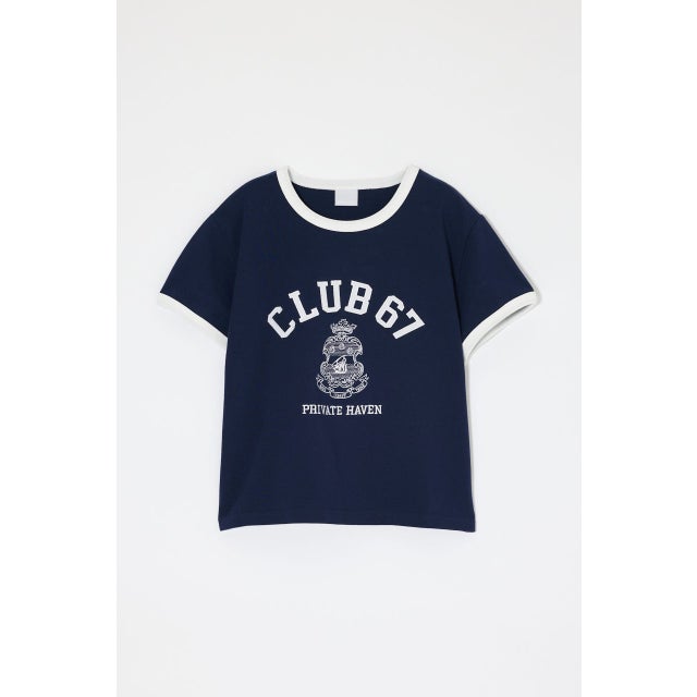 CLUB 67 RINGER TEE NVY