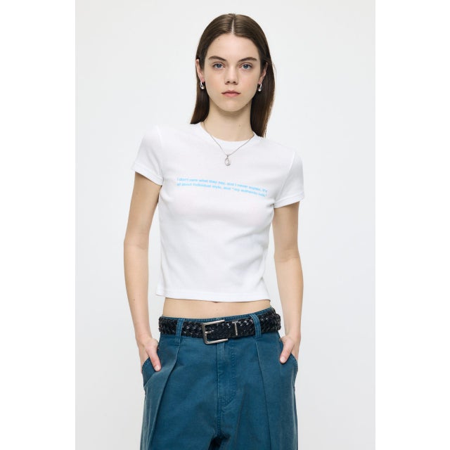 TINY LETTERED Tシャツ WHT