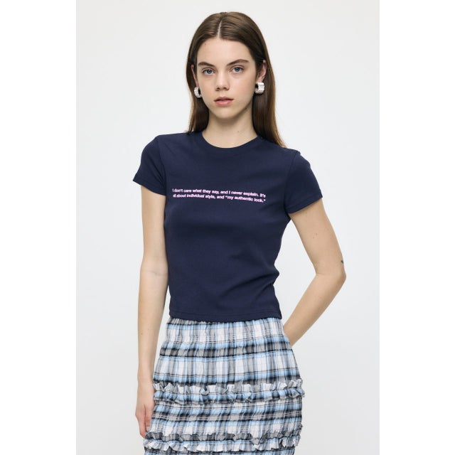 TINY LETTERED Tシャツ NVY